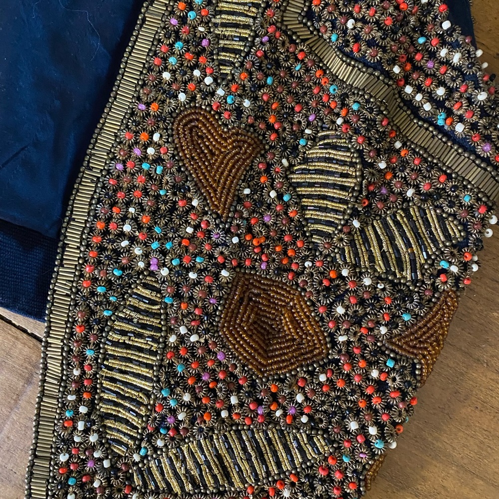 Zara Moroccan bohemian heavy and heavily beaded shirt vest.